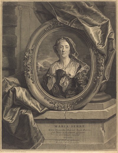 マリア・セール、母ヒヤシンス・リゴー 作： Pierre Drevet after Hyacinthe Rigaud