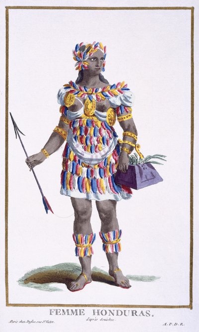 ホンジュラス出身の女性、1780 作： Pierre Duflos