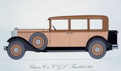 1931年のシトロエン・ファミリーカーのプレート 作： Pierre Dumont