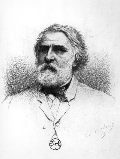 イヴァン・トゥルゲネフの肖像（1818-83） 作： Pierre Edmond Alexandre Hedouin