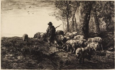 森の静寂と夜 作： Pierre Edmond Alexandre Hedouin