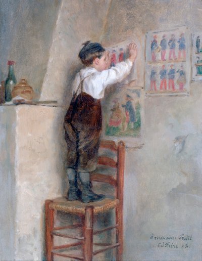 教室で、1883年 作： Pierre Edouard Frere