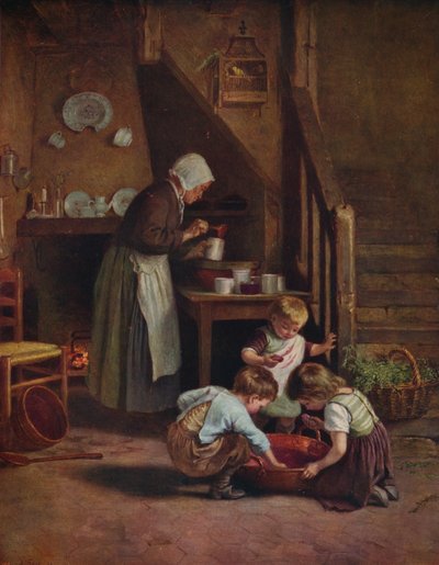 ジャムを作る、1880年、c1915 作： Pierre Edouard Frere