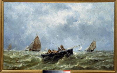 海の漁師たち エミール・ベルテルミー（1818-1890）の絵画 1880年 ニューファンドランド・フェカン博物館 作： Pierre Emile Berthelemy