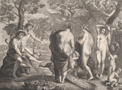 パリの審判、1750年 作： Pierre Etienne Moitte