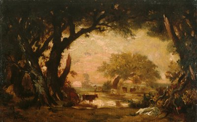 フォンテーヌブローの森の清算 作： Pierre Etienne Theodore Rousseau