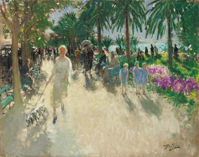 ラ・クロワゼット、カンヌ（キャンバスに油彩） 作： Pierre Eugene Montezin