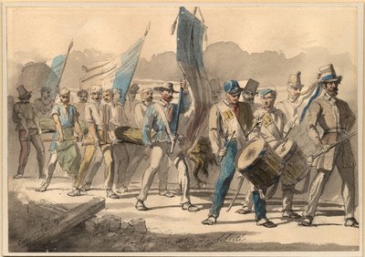 1848年、フランスに自由の木を植える 作： Pierre Eugène Lacoste