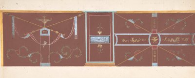 壁の装飾用のデザイン。 作： Pierre Francois Leonard Fontaine