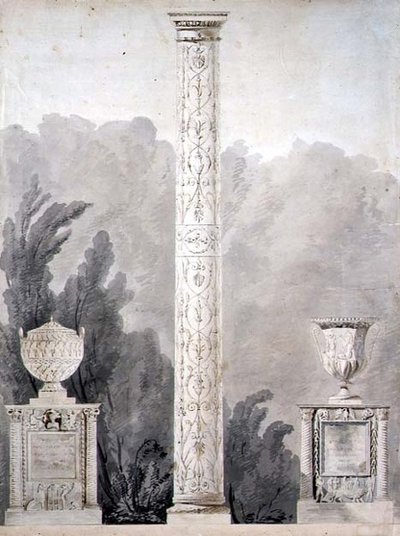 ネオ・クラシカルなモニュメントのデザイン 作： Pierre Francois Leonard Fontaine