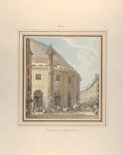 Halle aux Blés、外観、カリフォルニア州。 1810年。 作： Pierre Francois Leonard Fontaine