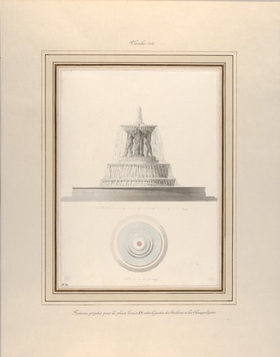 ラ プレイス ルイ 15 世の噴水のプロジェクト。 1806年。 作： Pierre Francois Leonard Fontaine