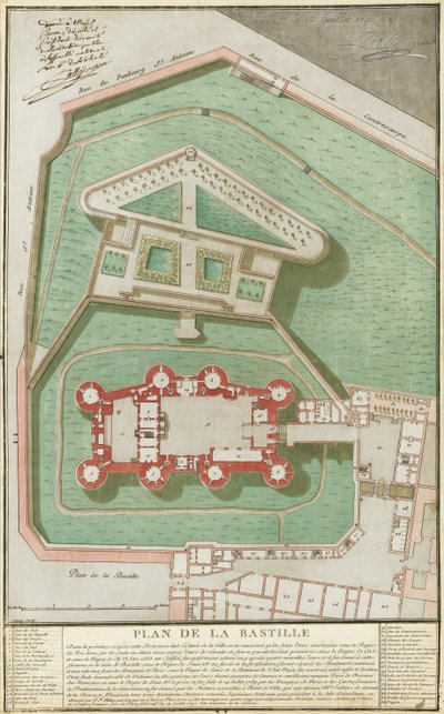 バスティーユの計画、1792年 作： Pierre Francois Palloy