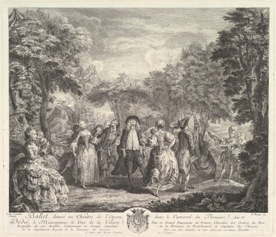 パルナッソスのカーニバル、1761-62。 作： Pierre François Basan
