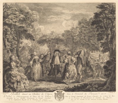 オペラ座のバレエ 作： Pierre François Basan after Gabriel Jacques de Saint Aubin