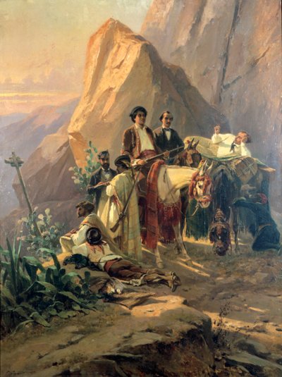 パリからカディスへの旅の思い出-スペインのアレクサンドルデュマペレ、1830年 作： Pierre François Eugène Giraud