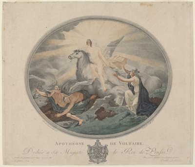 ヴォルテールの神格化 (ヴォルテールの神格化) 作： Pierre François Legrand, after Robert Guillaume Dardel