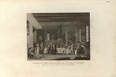 恐怖政治時代の革命委員会内部、1802年。 作： Pierre Gabriel Berthault