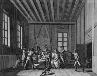ジャン=ポール・マラットの暗殺、c。 1795 作： Pierre Gabriel Berthault