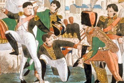 Ratisbonne で負傷したナポレオン 1 世 (1809 年) 作： Pierre Gautherot