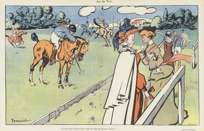 ポロのゲーム。ル・リールのイラスト 作： Pierre Georges Jeanniot