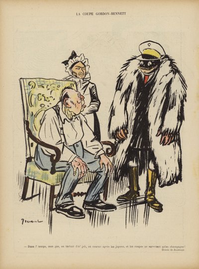 ゴードンベネットカップ。ル・リールのイラスト 作： Pierre Georges Jeanniot