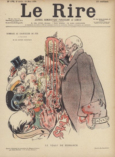 ビスマルクのトースト。ル・リールのイラスト 作： Pierre Georges Jeanniot