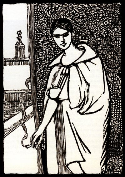 タバコを持つ若い女性（コレットの「Cheri」のために 作： Pierre Georges Jeanniot