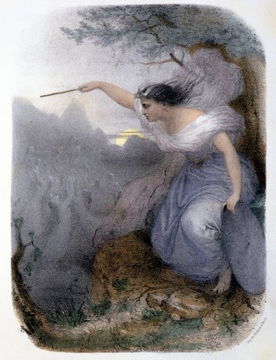 La Fée Willis - MeryとFoelixによる「Les femmes mythologiques」の中で、G. Staalによる絵、Gouetによる編集。 作： Pierre Gustave Eugene Staal