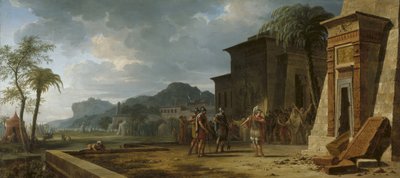 サイラス大王の墓でのアレクサンドル、1796年 作： Pierre Henri de Valenciennes