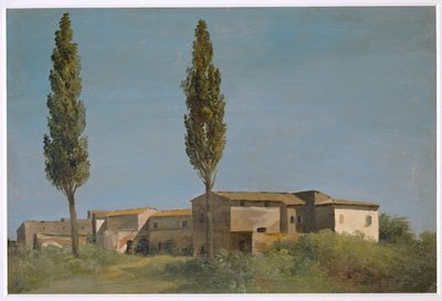 ファルネーゼ邸のファブリック：2本のポプラ... 作： Pierre-Henri de Valenciennes