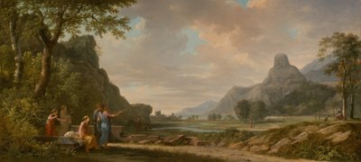 アレキサンダー大王の記念碑として刻まれたアトス山 作： Pierre Henri de Valenciennes