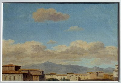 キリナル（ローマ）の空の習作。ピエール・アンリ・ド・ヴァランシエンヌ（1750-1819）の絵画 作： Pierre Henri de Valenciennes