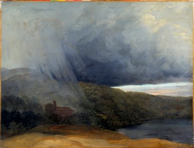 湖畔の嵐ピエール＝アンリ・ドゥ・バランシエンヌ（1750-1819 作： Pierre Henri de Valenciennes