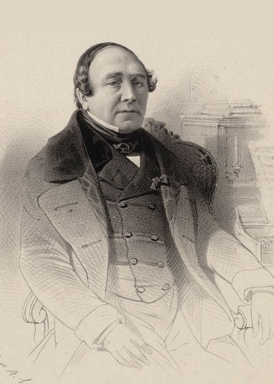 オペラ歌手ルイ・アントワーヌ・エレオノール・ポンシャールの肖像 1787-1866、1850年。 作： Pierre Hippolyte Aumont