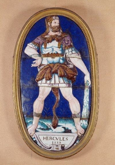 ヘラクレス、1559（エナメル塗装） 作： Pierre I Courteys