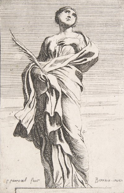 立っている女性像、約。 1739-40 年頃。 1739-40。 作： Pierre Ignace Parrocel