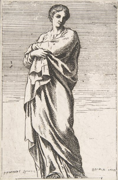 立っている女性像、約。 1739-40 年頃。 1739-40。 作： Pierre Ignace Parrocel
