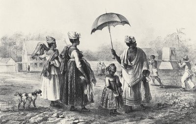 Comerciantes de escravos com crianças, de 