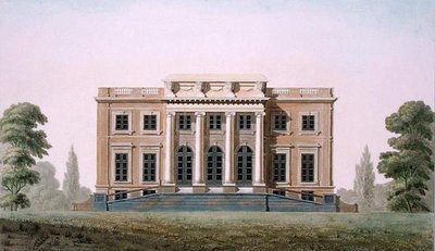 Oudenaarde近くのWannegemのChateau、Pierre Jacques Goetghebuer著「Choix des Monuments, Edifices et Maisons les plus remarquables du Royaume des Pays-Bas」1827年発行（アクアチント）より（189235も参照） 作： ピエール・ジャック・ゲブエル