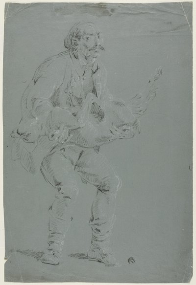 死んだ犬を運ぶ男 作： Pierre Jacques Volaire