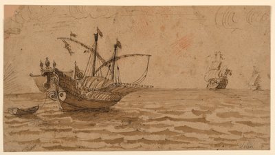海上の船 作： Pierre Jacques Volaire