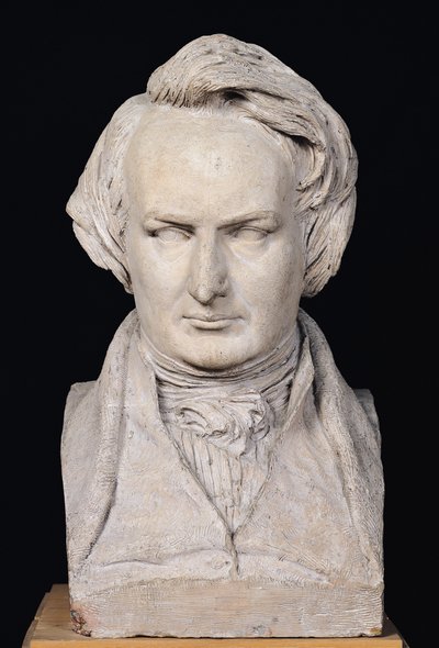 ビクターユーゴーの胸像（1802-85）、1837年（1837年）（石膏） 作： Pierre Jean David d