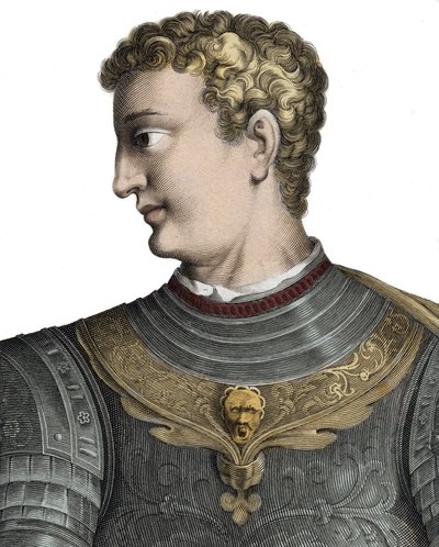 カリギュラ（カイウス・カエサル・ゲルマニカス）（12-41）、ローマ皇帝 - Caius Caesar Germanicus dit Caligula (12-41), Roman Emperor - Engraving by Pierre Jean Mariette 作： Pierre Jean Mariette