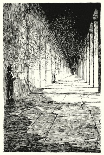 アンコール・ヴァートの1階部分のギャラリー（彫刻 作： Pierre Jeannerat de Beerski
