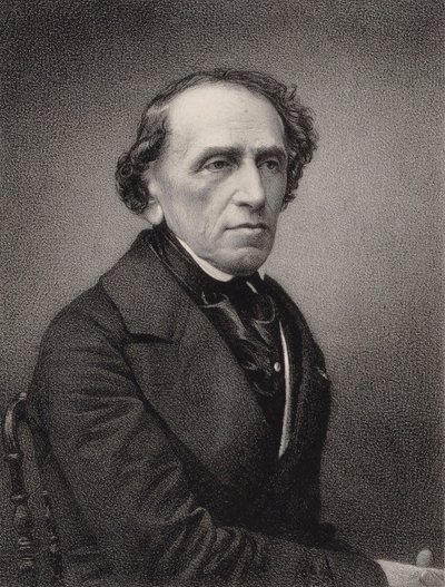 作曲家ジャコモ・マイヤーベーアの肖像 1791-1864, 1865. 作： Pierre Lanith Petit
