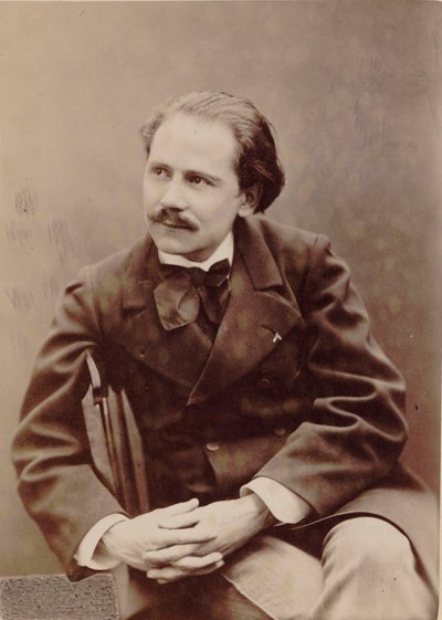作曲家ジュール・マスネの肖像 1842～1912年、1880年。 作： Pierre Lanith Petit