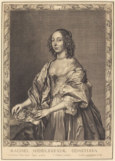 ミドルセックス伯爵夫人レイチェル 作： Pierre Lombard after Sir Anthony van Dyck