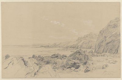 グランビルの海岸風景 作： Pierre Louis Dubourcq