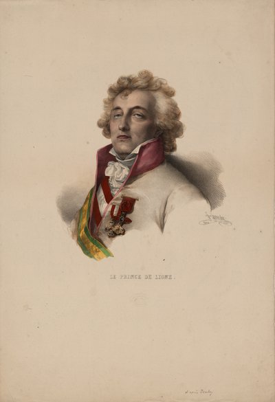 シャルルジョセフの肖像、プリンスドリニュ1735-1814、1825 作： Pierre Louis Henri Grevedon